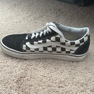 Black and White Checkered Sneakers